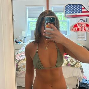 NWT Aerie Green Bikini Top